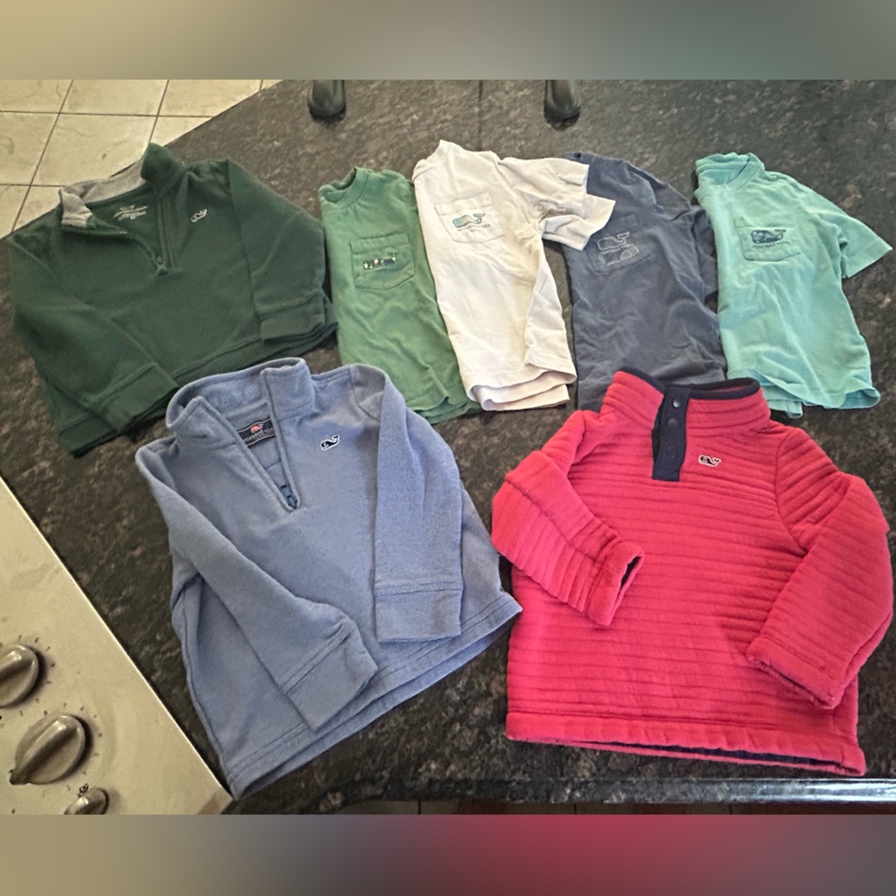 Vineyard Vines 2T bundle: 3 pullovers and 4 t shirts